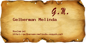Gelberman Melinda névjegykártya